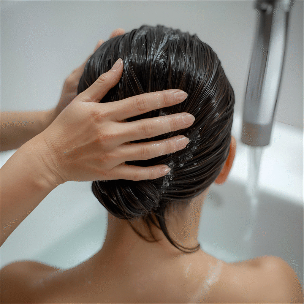 Image of Rinsing Hair